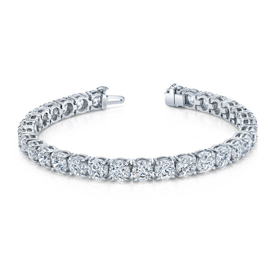 Norman Silverman Signature Tennis Bracelet in White Gold