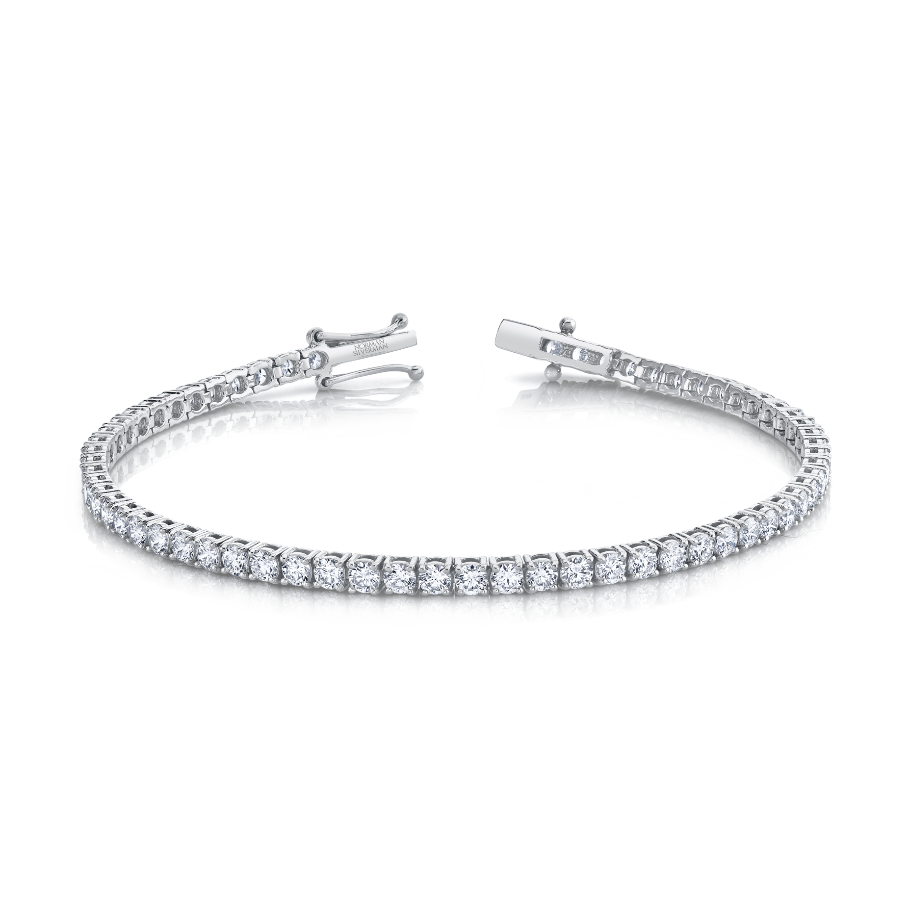 Norman Silverman Signature Tennis Bracelet in White Gold