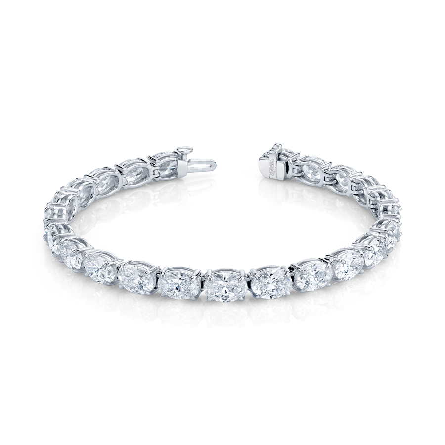 Oval Cut Straight Line Bracelet