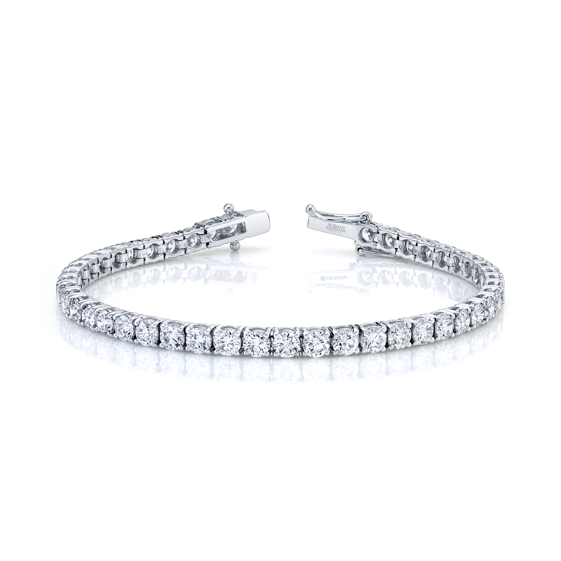 Norman Silverman Signature Tennis Bracelet in White Gold