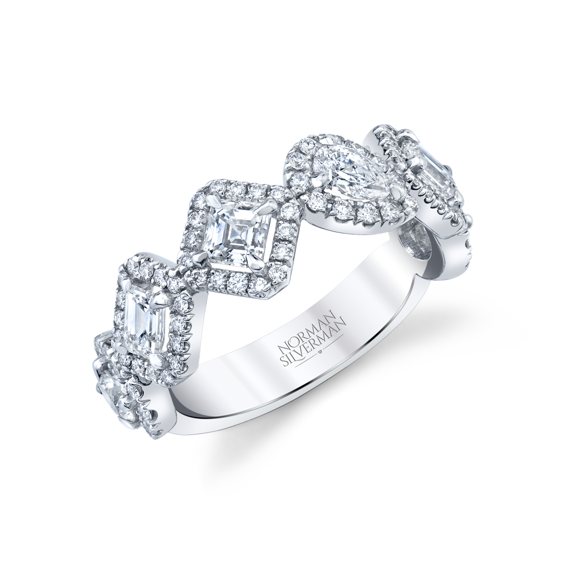 Contemporary PAVÉ HALFWAY BAND