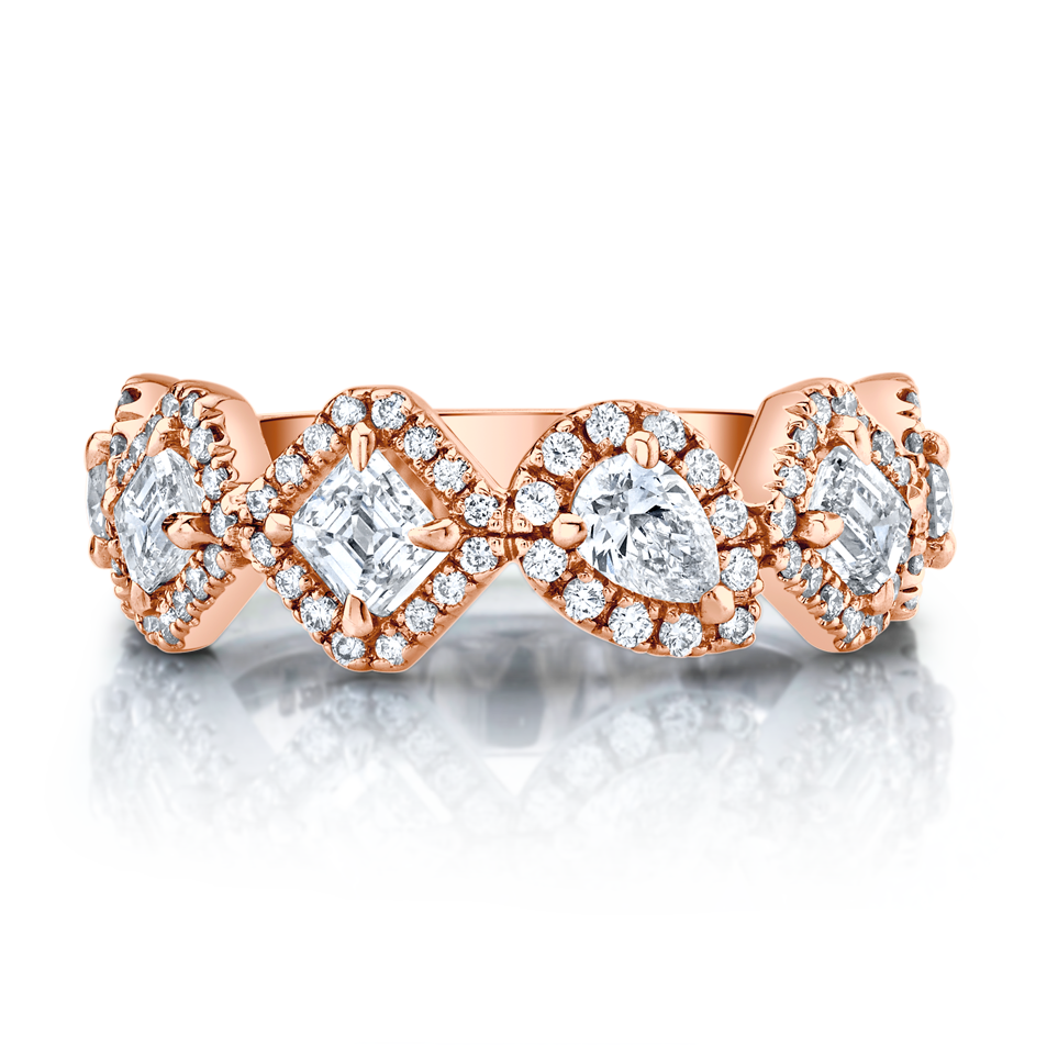 Contemporary PAVÉ HALFWAY BAND