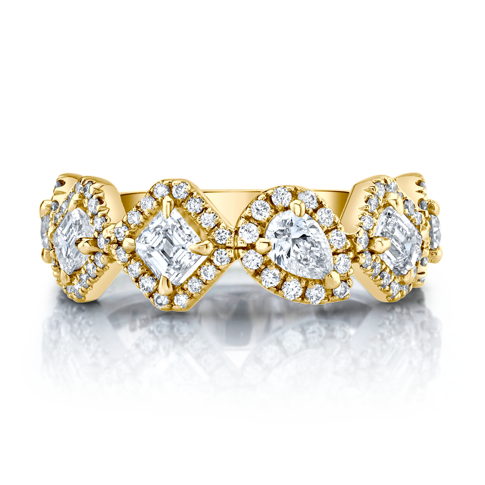 Contemporary PAVÉ HALFWAY BAND