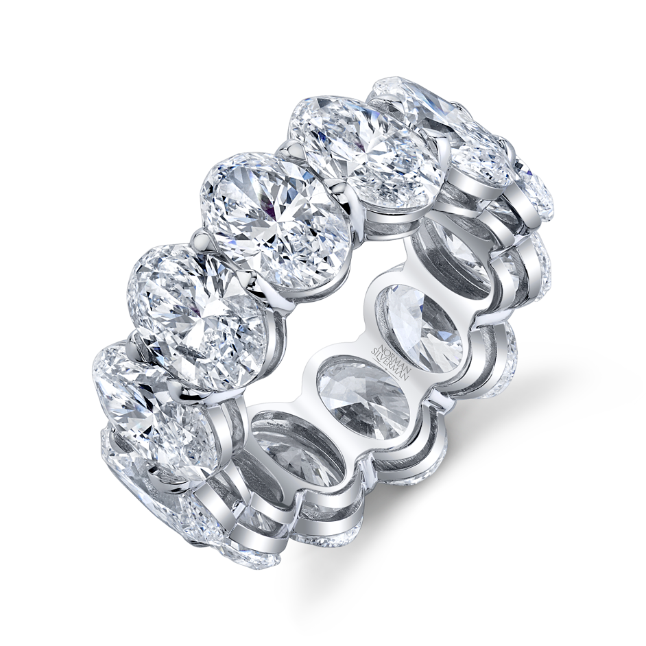 14.51 Carat Oval Cut Eternity Band