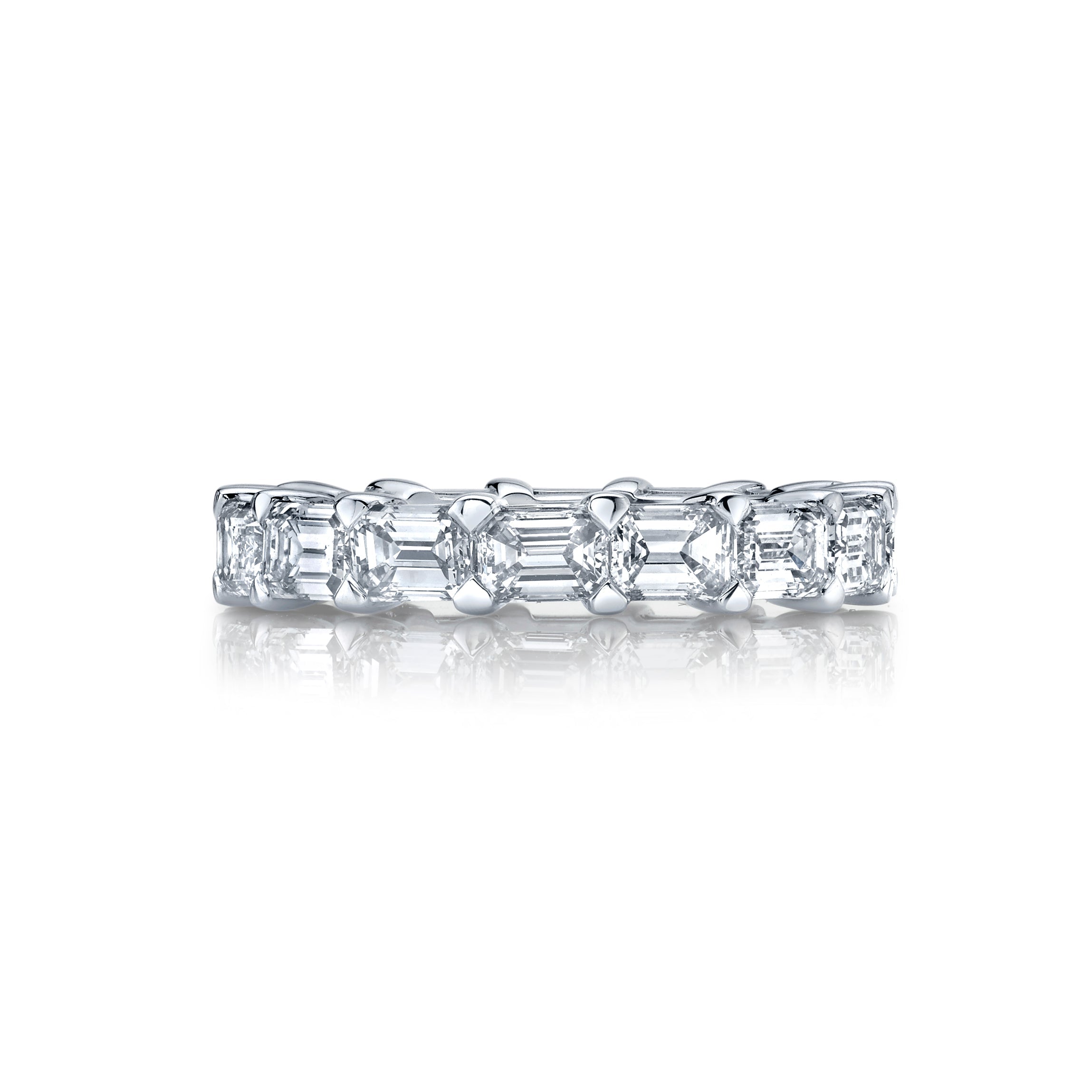 East-West Emerald Cut Eternity Band