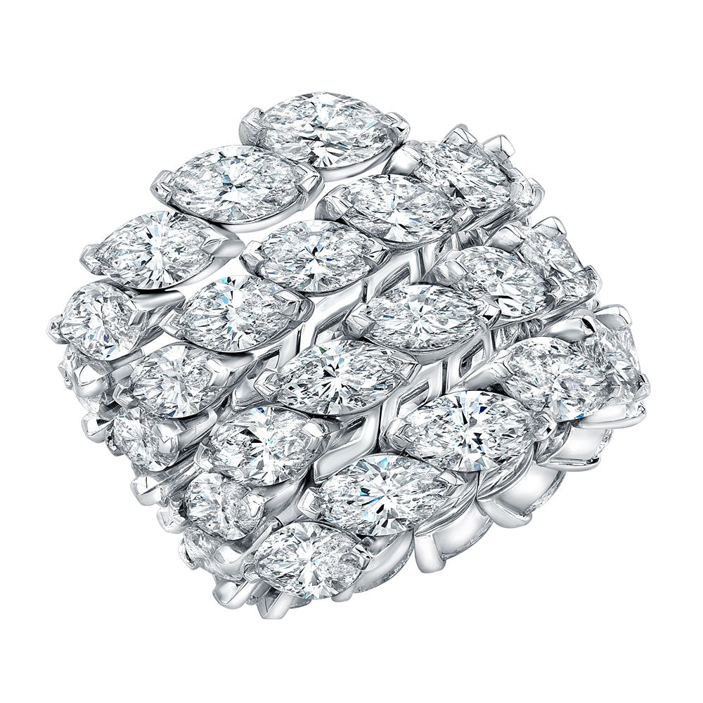 Marquise Diamond Spiral Ring