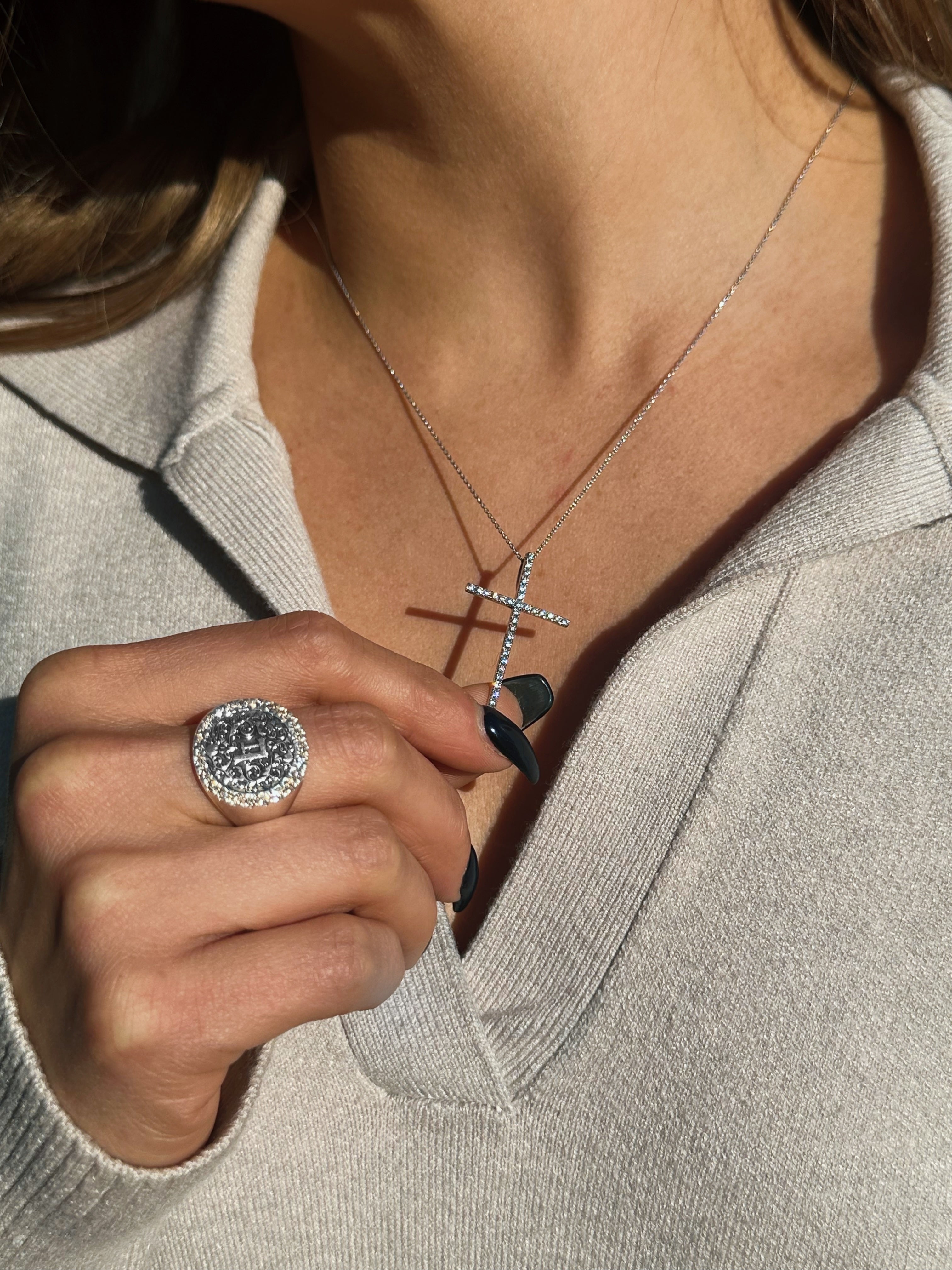 14KT Diamond Cross