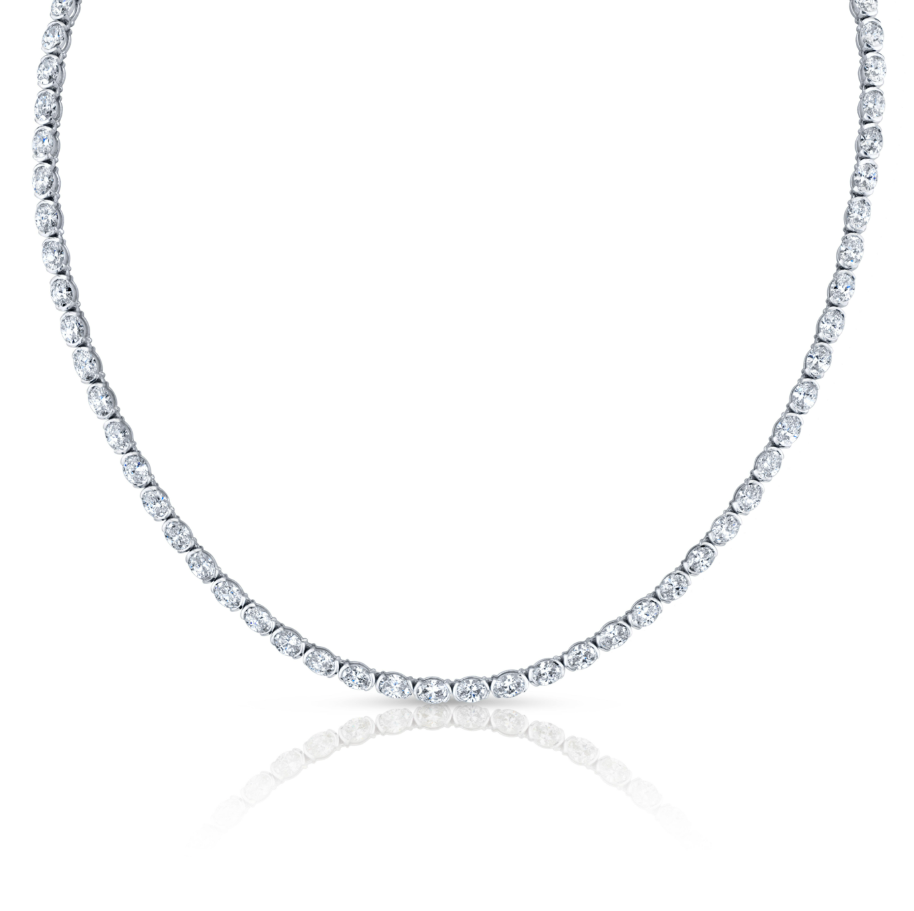 14.65 Carat Oval Cut Diamond Necklace