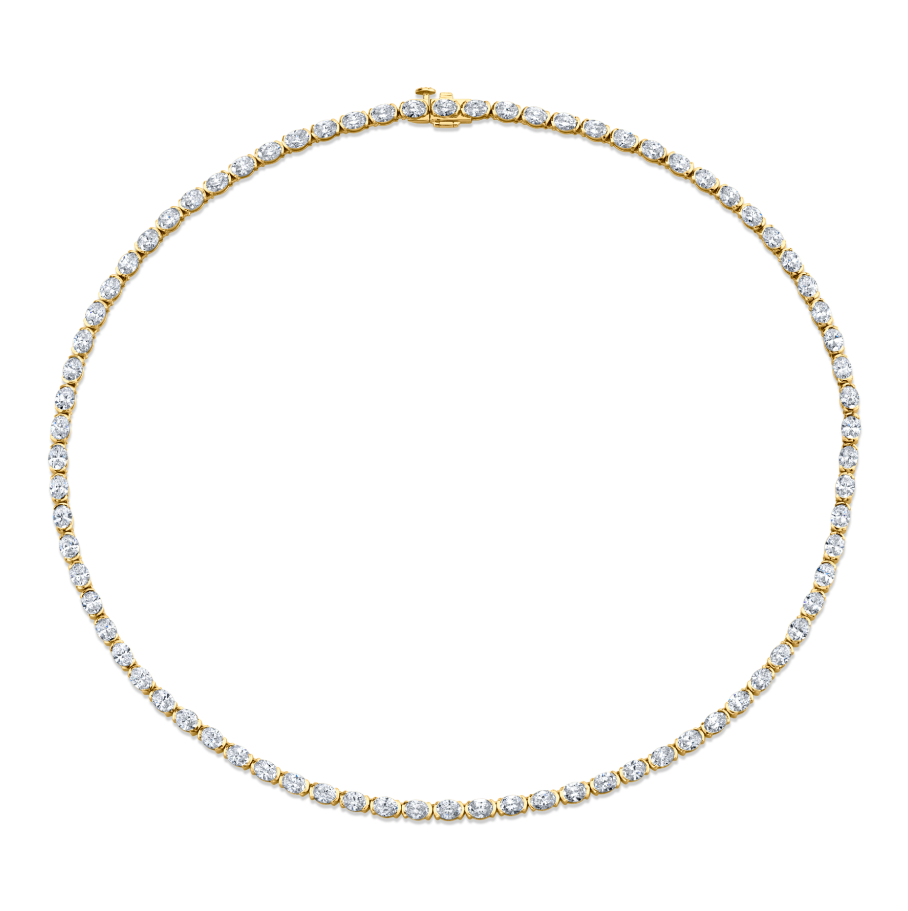 14.65 Carat Oval Cut Diamond Necklace