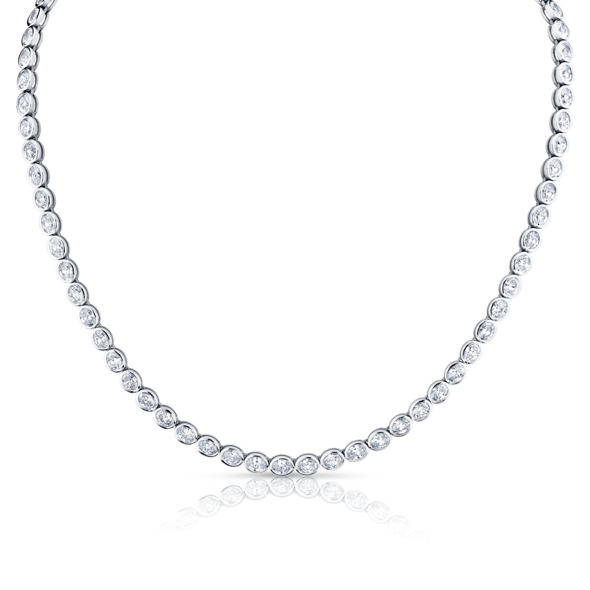 Oval Cut Diamond Necklace
