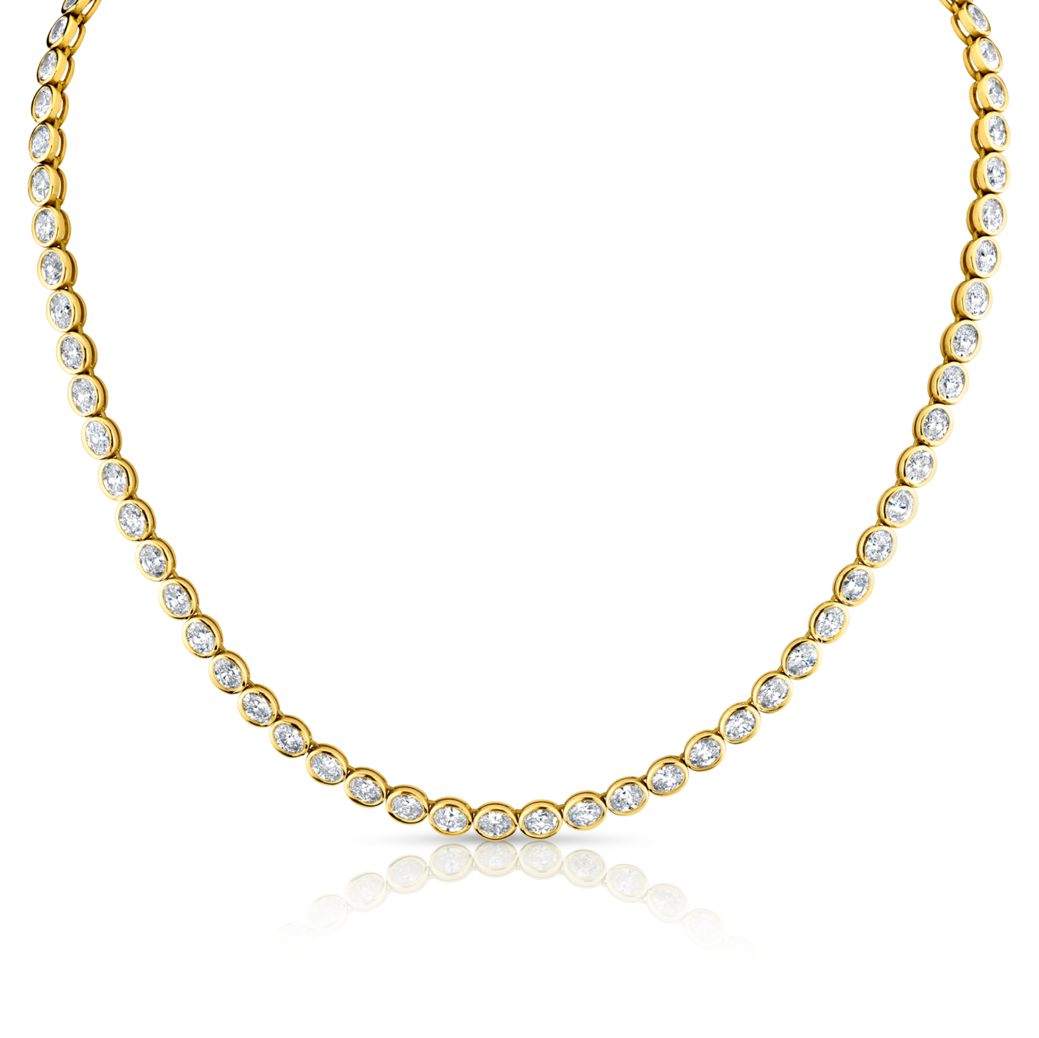 Oval Cut Diamond Necklace