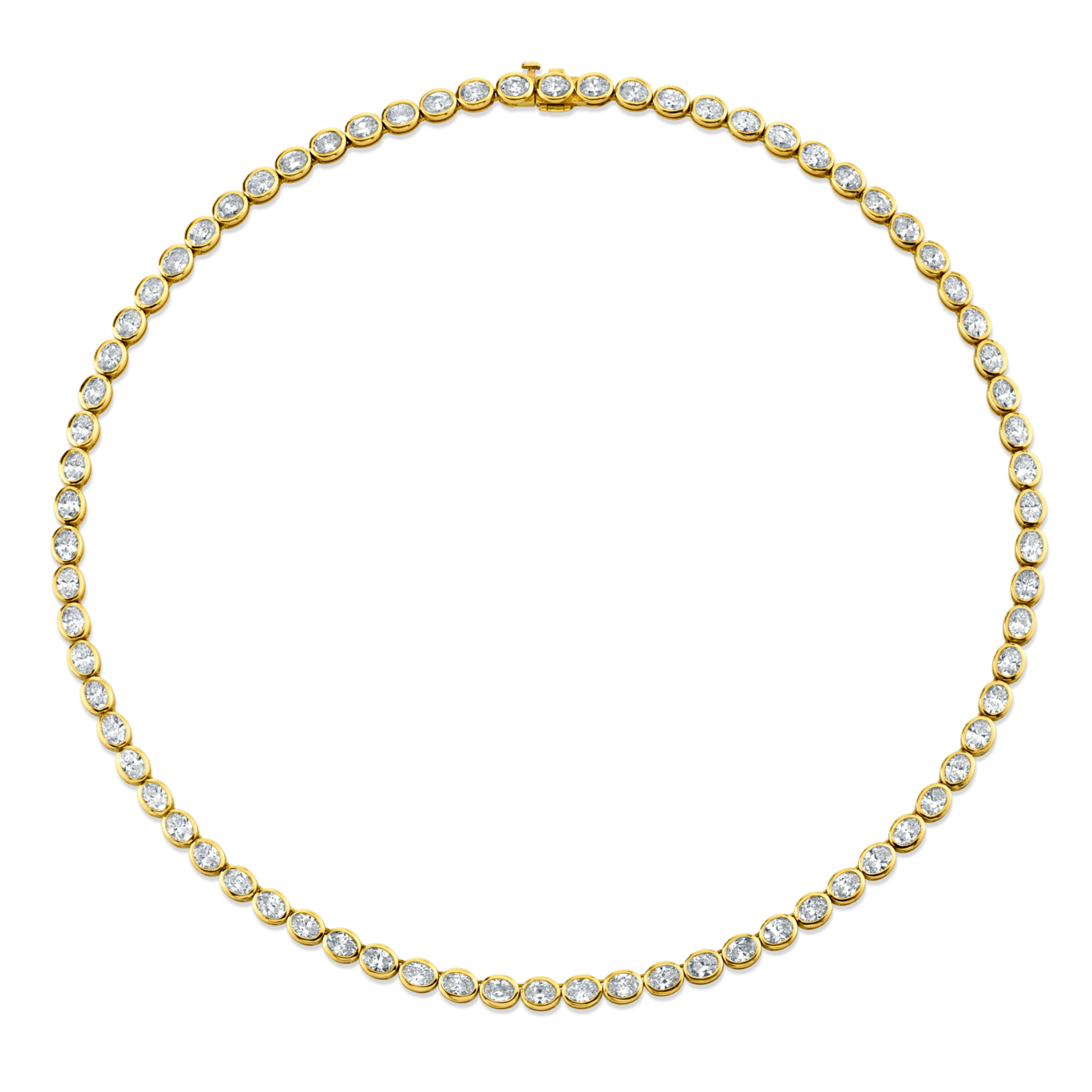 Oval Cut Diamond Necklace