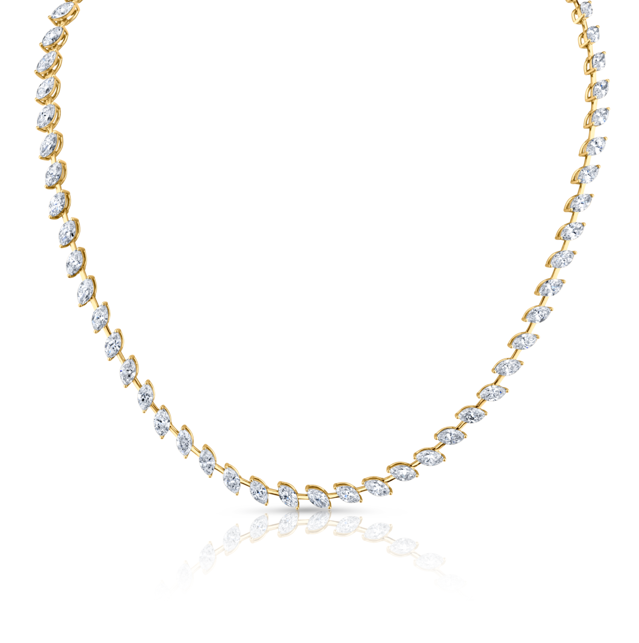 15.53 Carat Marquise Cut Diamond Necklace