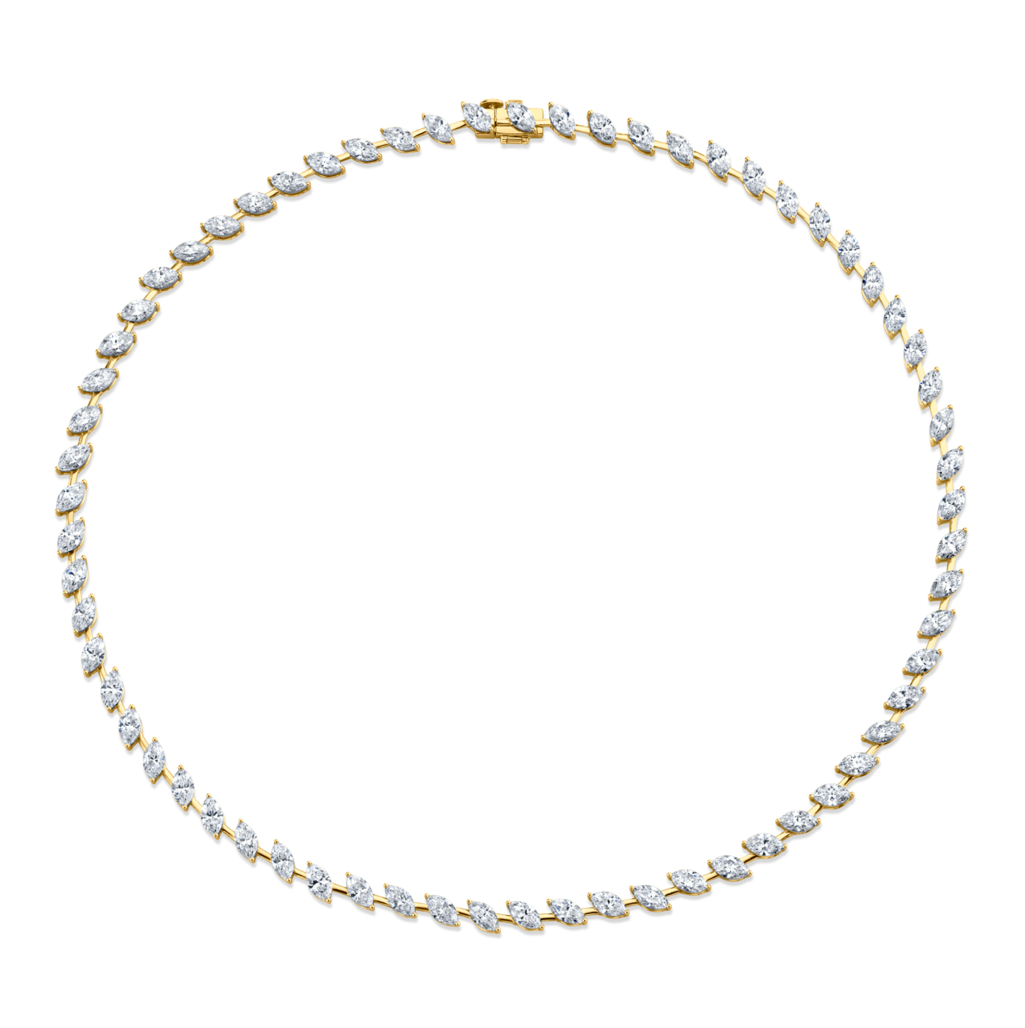 15.53 Carat Marquise Cut Diamond Necklace