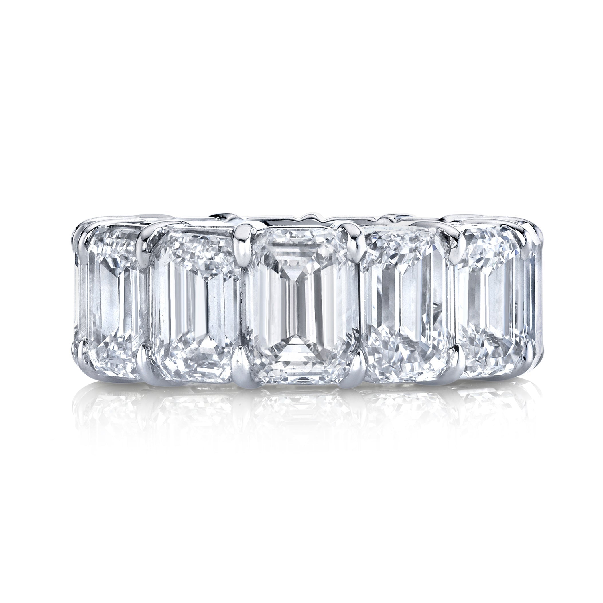 15.31 Carat Emerald Cut Diamond Eternity Band