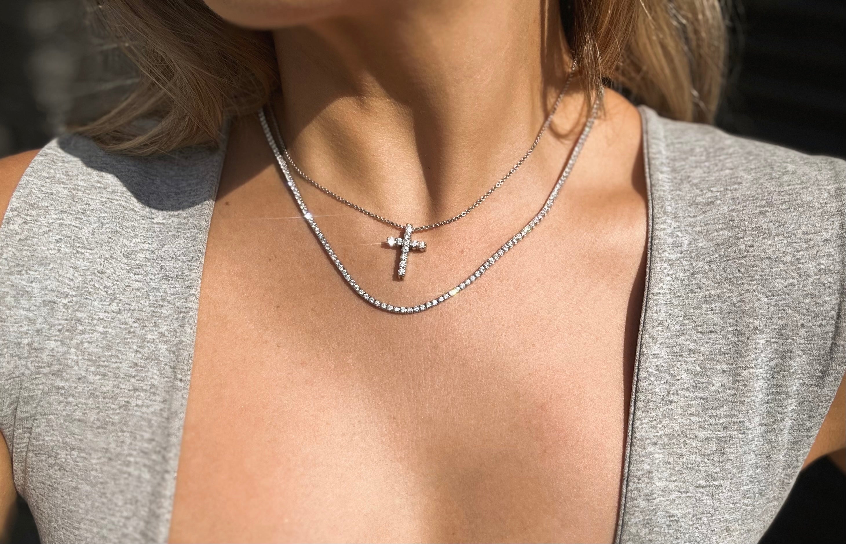 14KT Diamond Cross