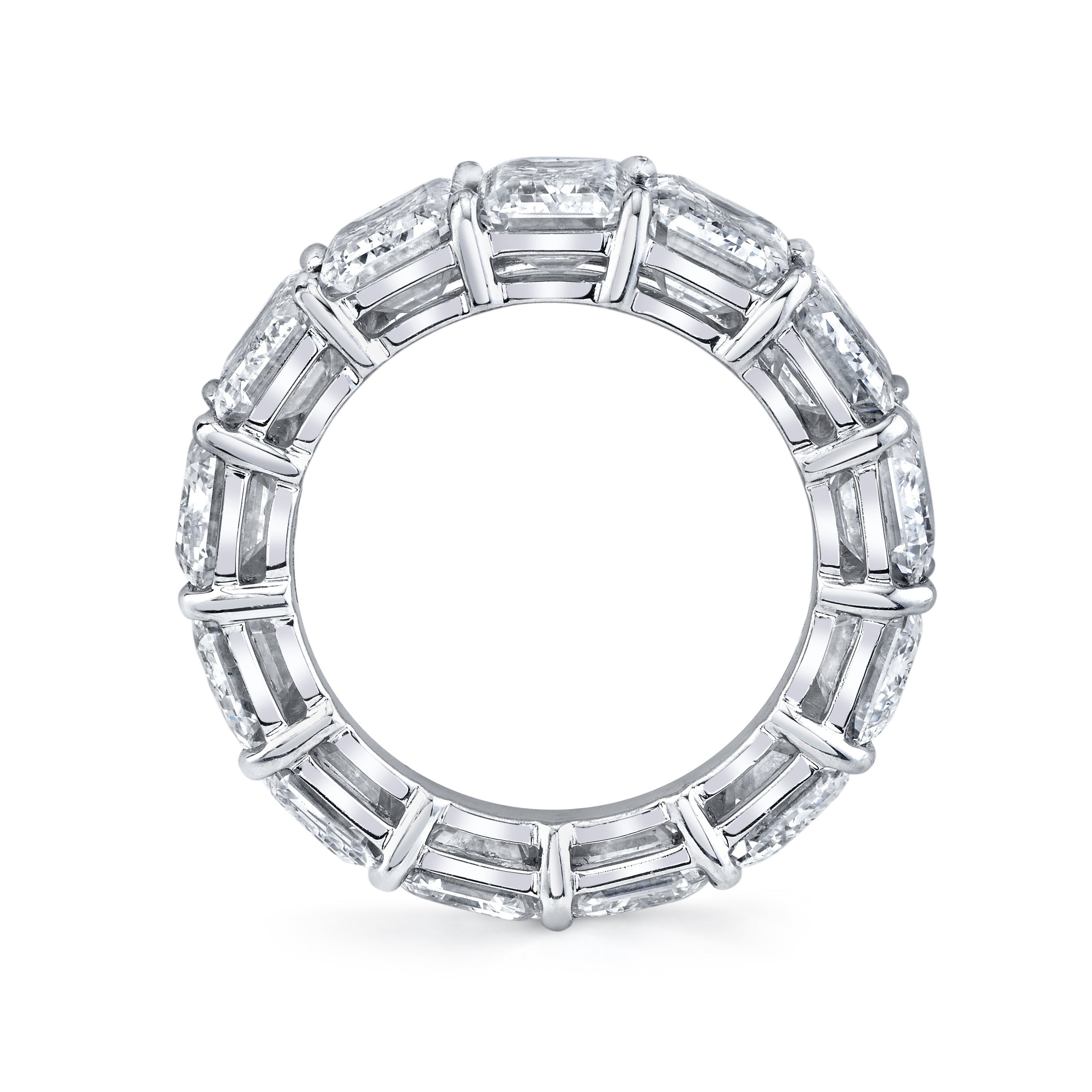 15.31 Carat Emerald Cut Diamond Eternity Band