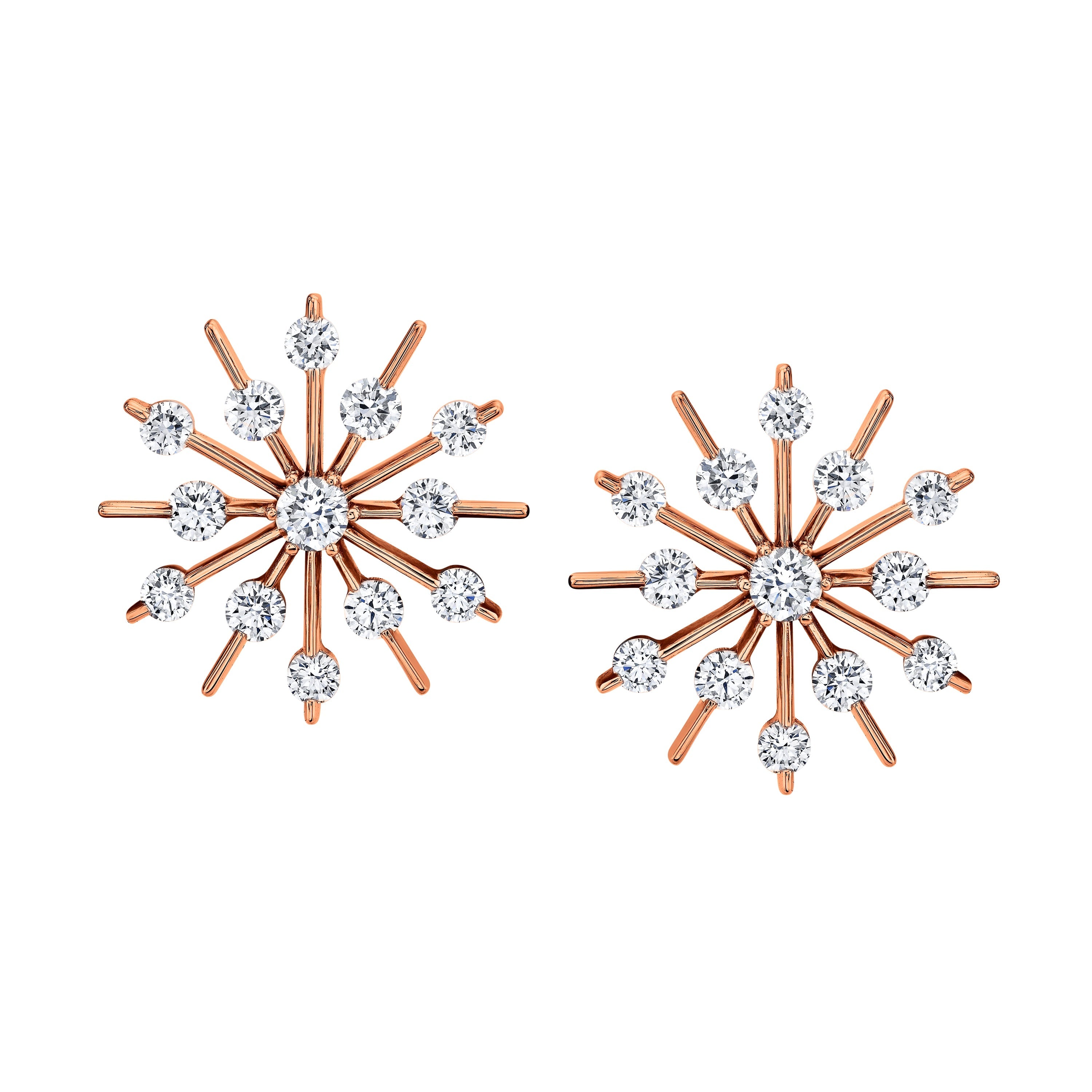 Snowflakes Diamond Earrings