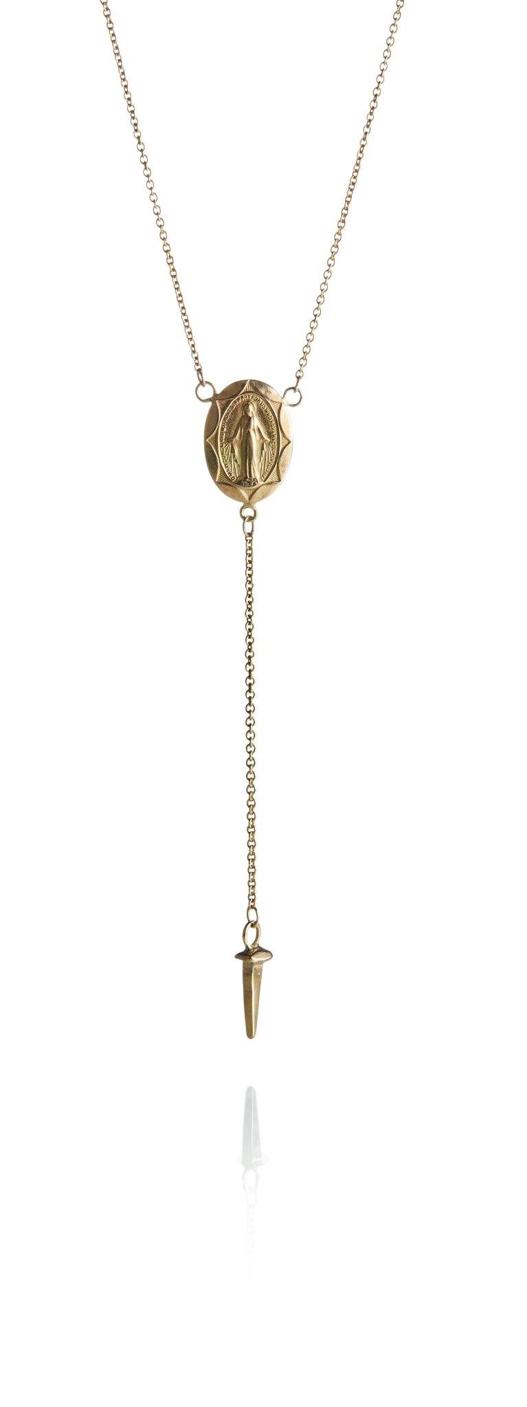 Miraculous Medal and Nail Prayer Necklace - Brother Wolf USA