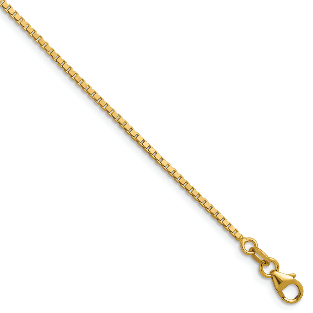 14KT Yellow 1.4mm Box Chain