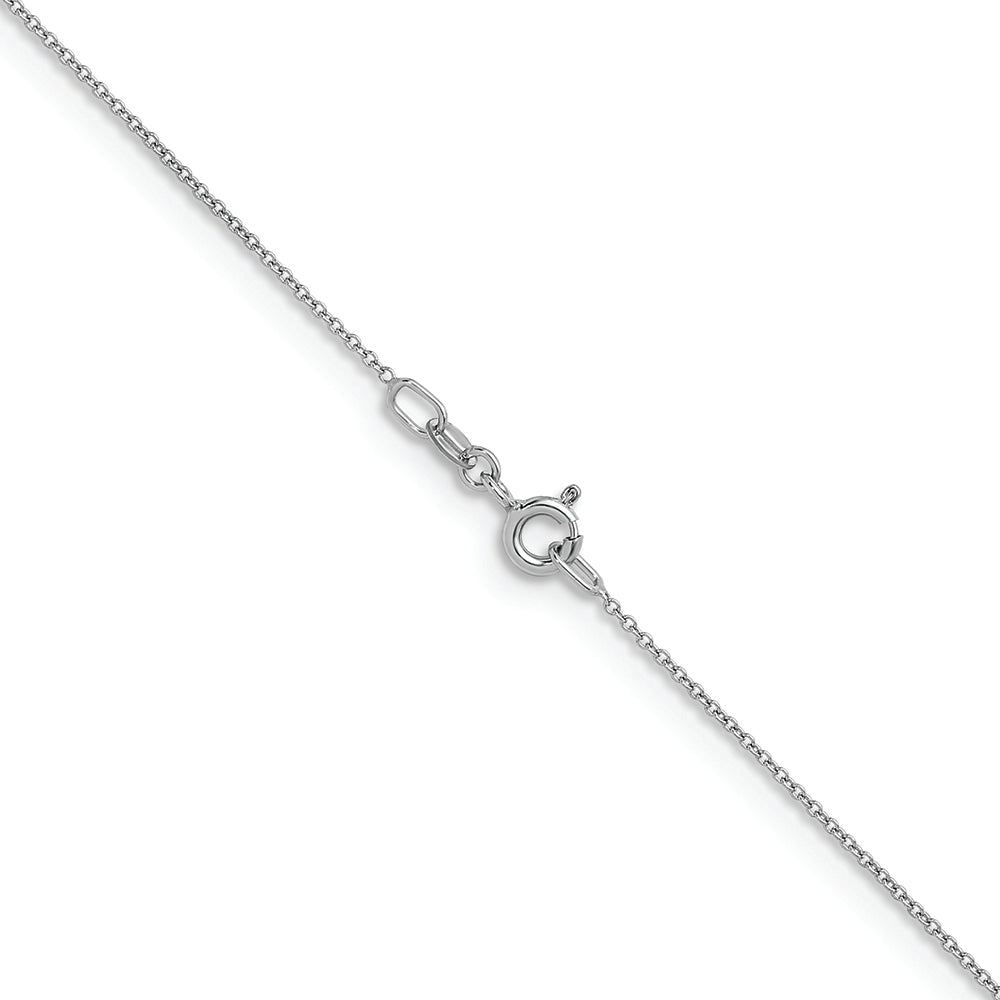 14KT White 1.1mm Cable Chain