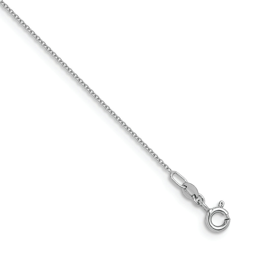 14KT White 1.1mm Cable Chain