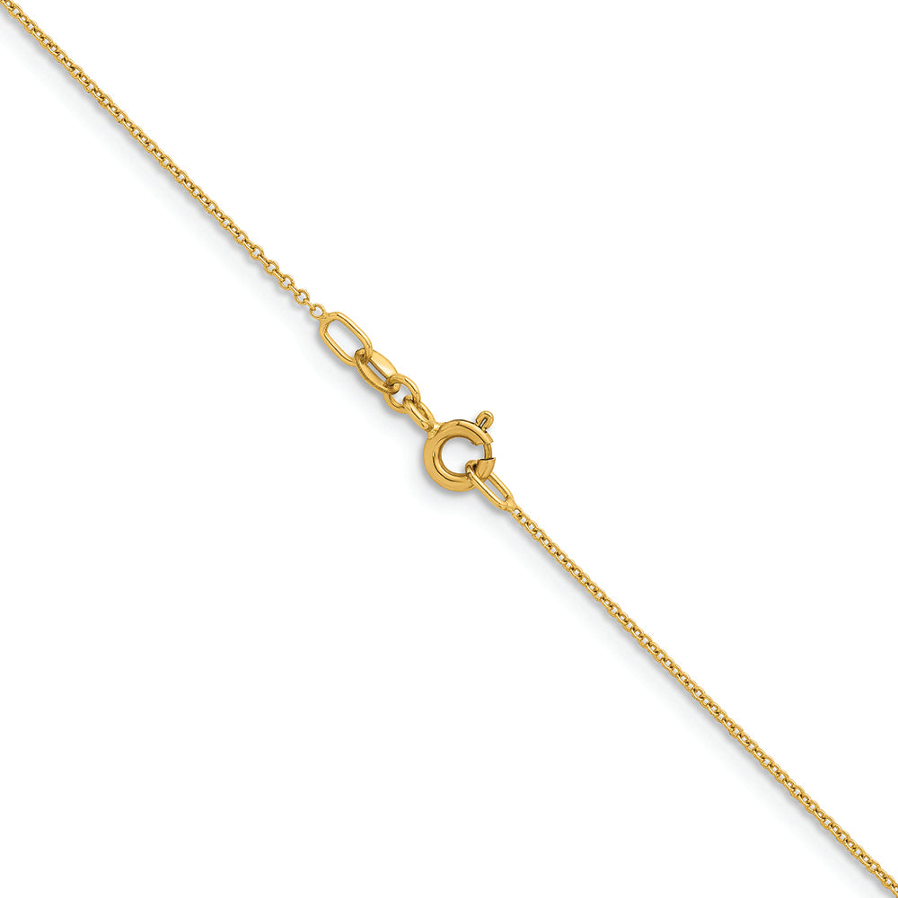 14KT Yellow 1.1mm Cable Chain