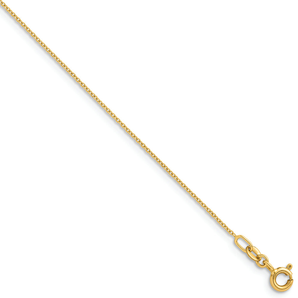 14KT Yellow 1.1mm Cable Chain