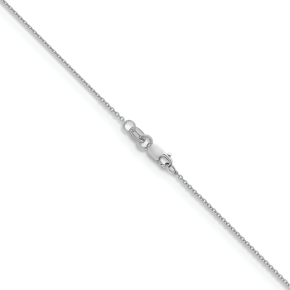 14KT White 1.3mm Cable Chain