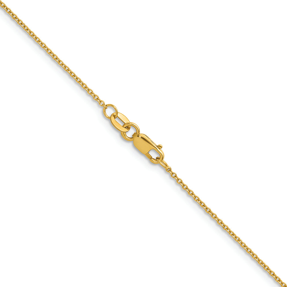 14KT Yellow 1.3mm Cable Chain