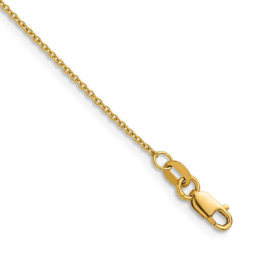 14KT Yellow 1.3mm Cable Chain