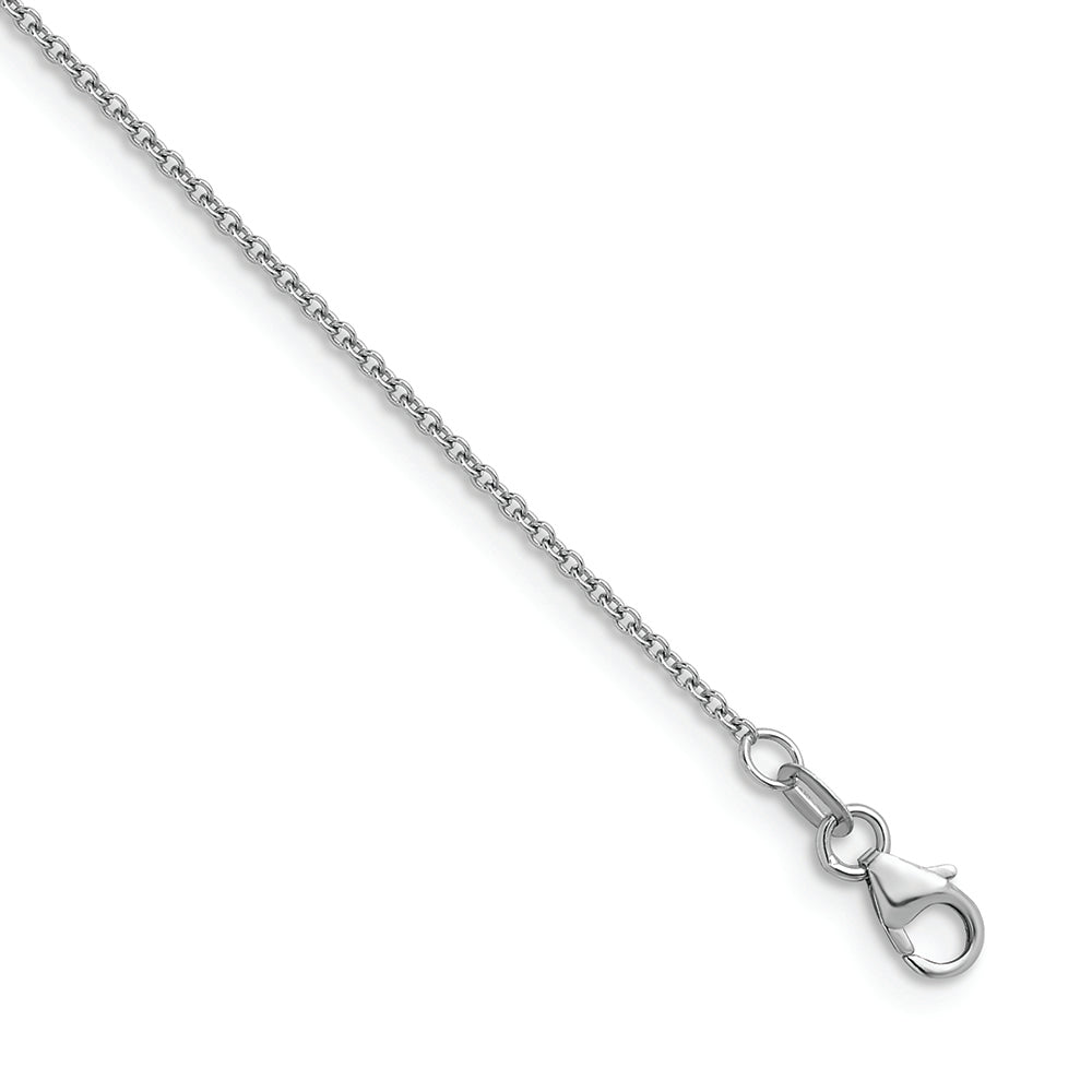 14KT White 1.5mm Cable Chain