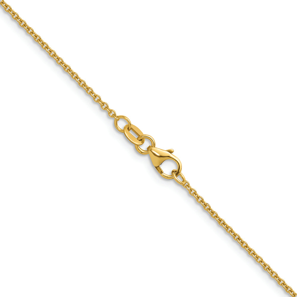 14KT Yellow 1.5mm Cable Chain
