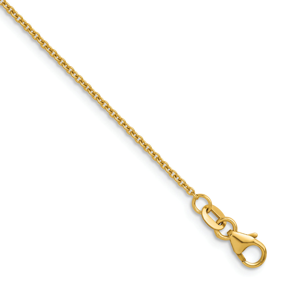 14KT Yellow 1.5mm Cable Chain