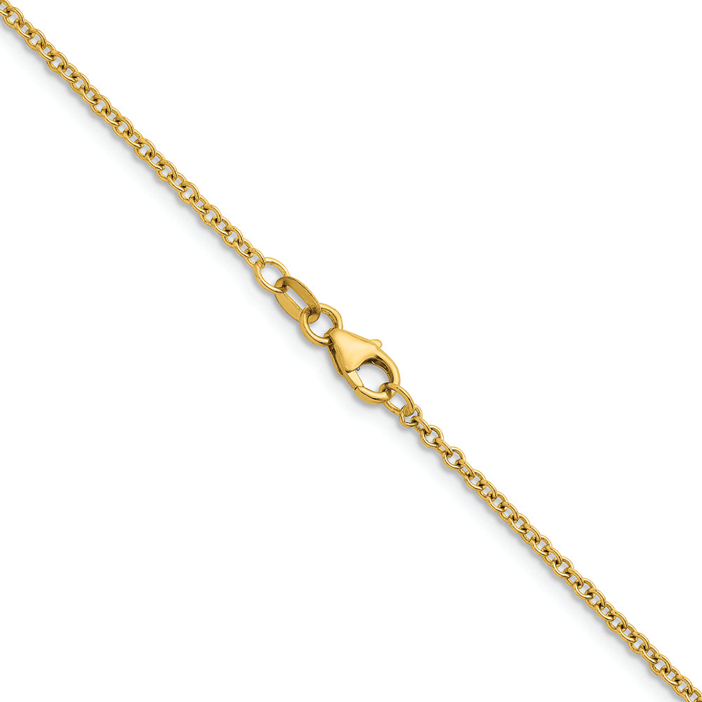 14KT Yellow 2mm Cable Chain