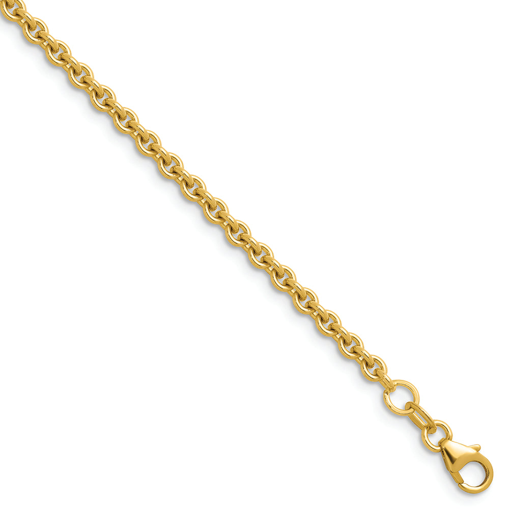 14KT Yellow 3mm Cable Chain