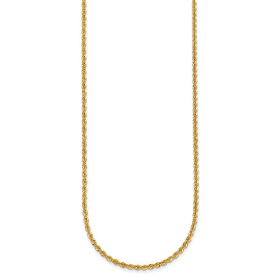 14KT Yellow 2.5mm Rope Chain