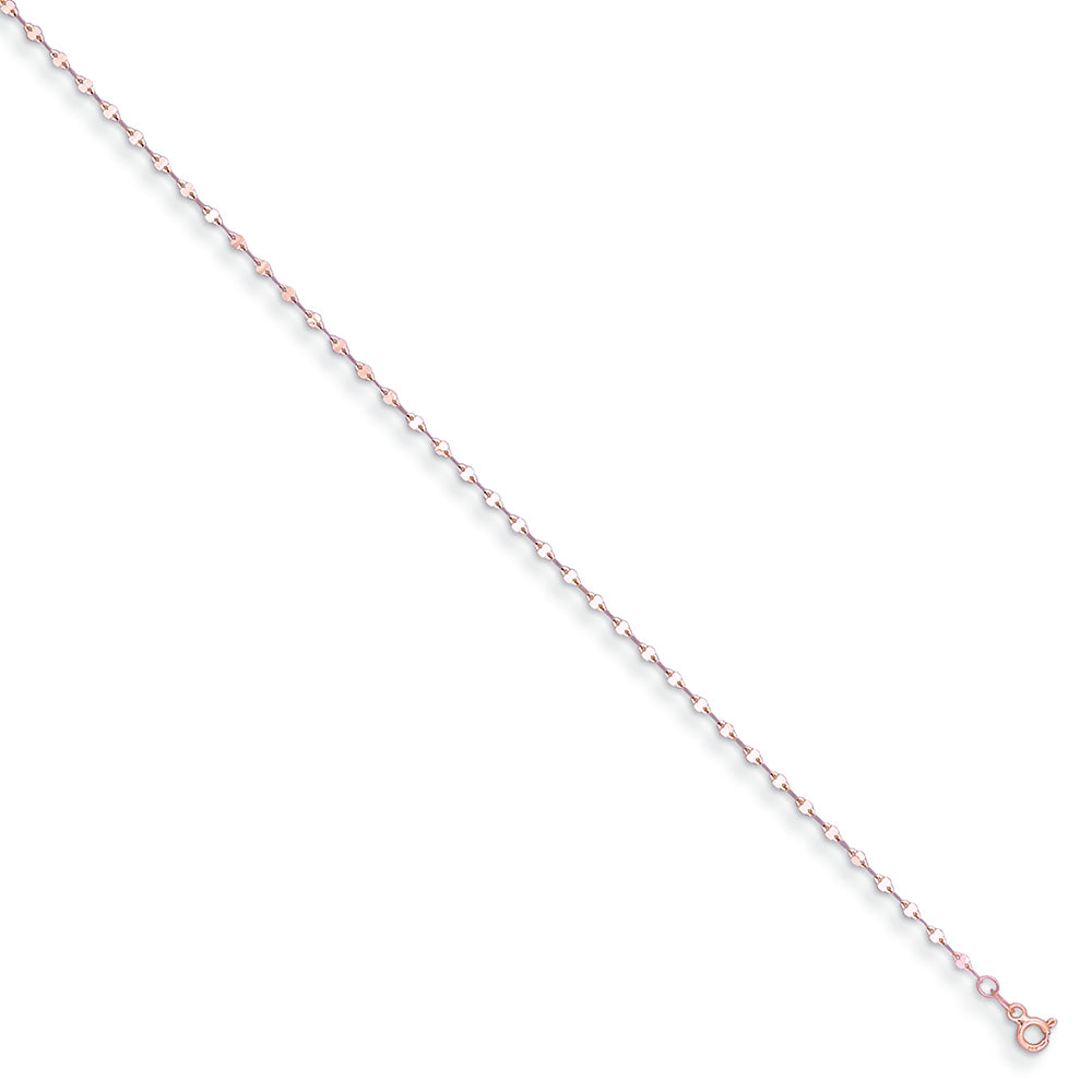 14KT Rose 2mm Polished Fancy Chain