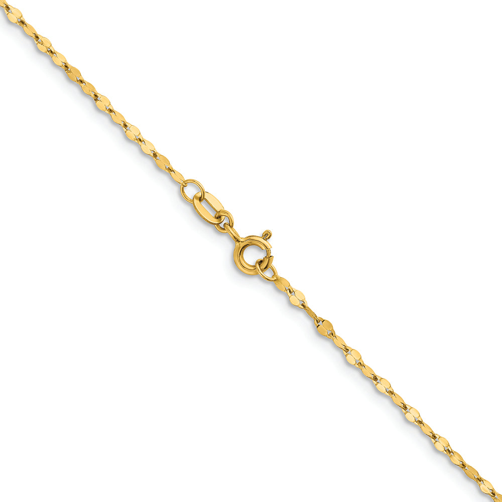 14KT Yellow 2mm Polished Fancy Chain