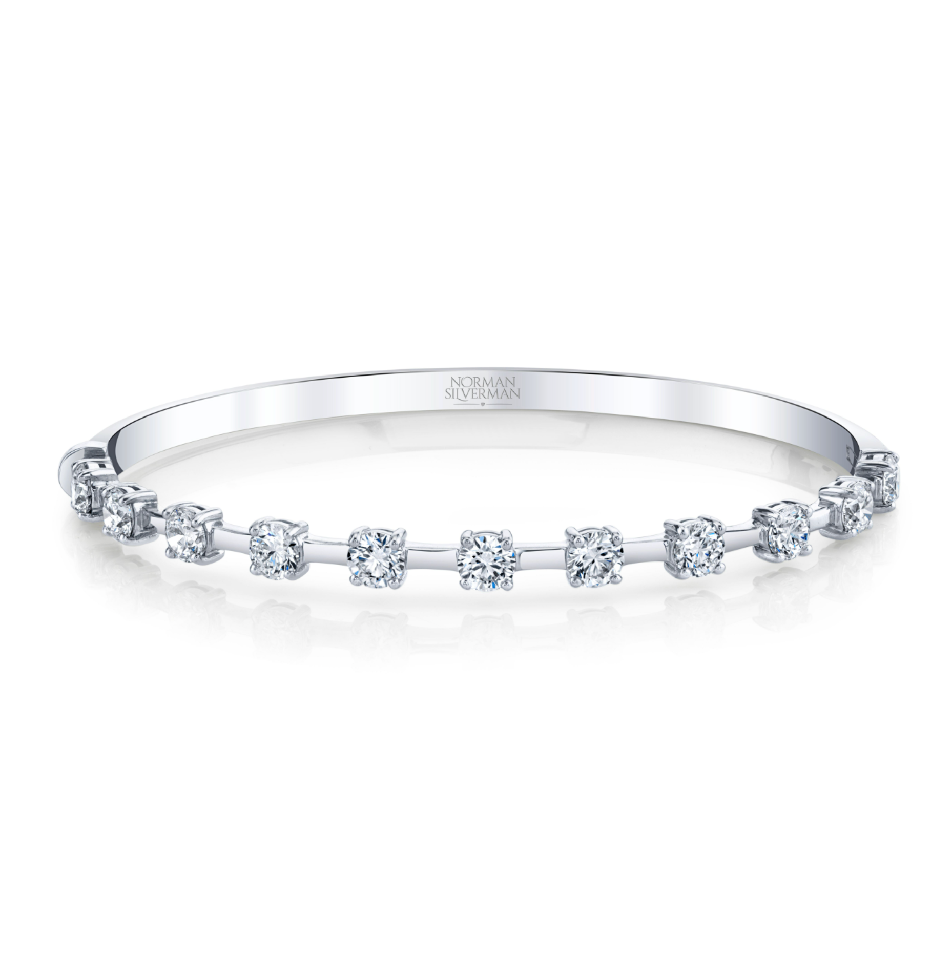 Round Brilliant Straight Line Bracelet