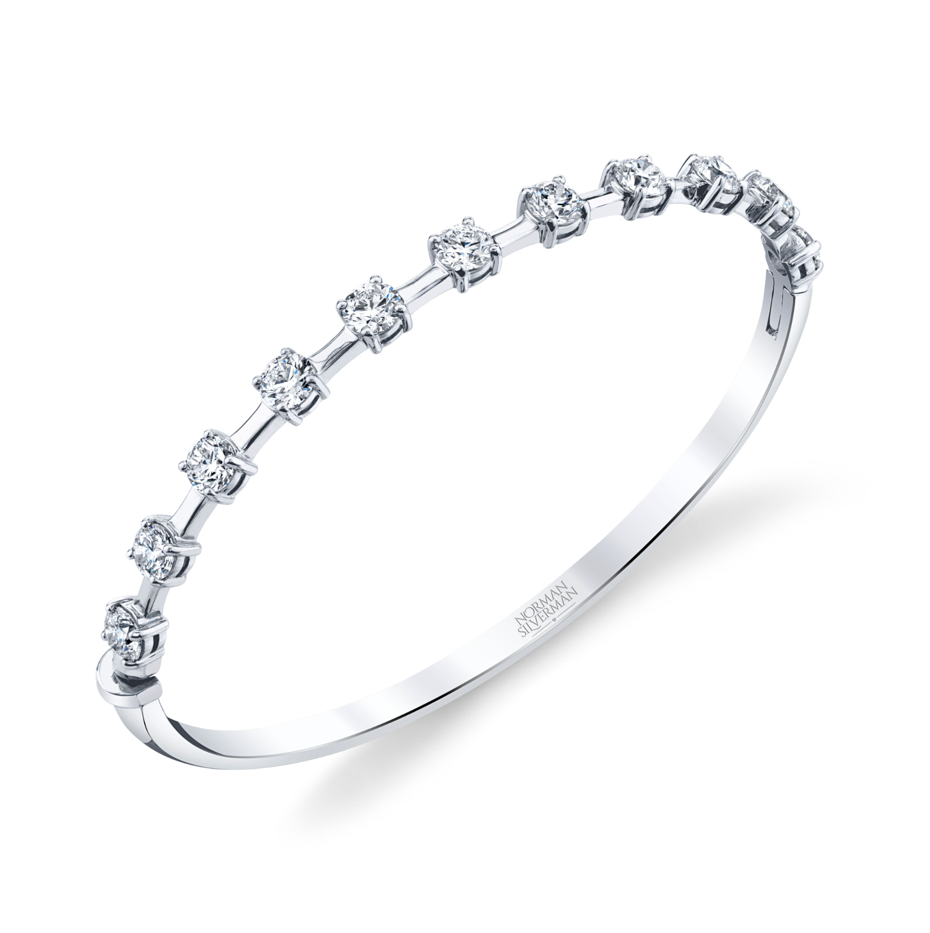Round Brilliant Straight Line Bracelet