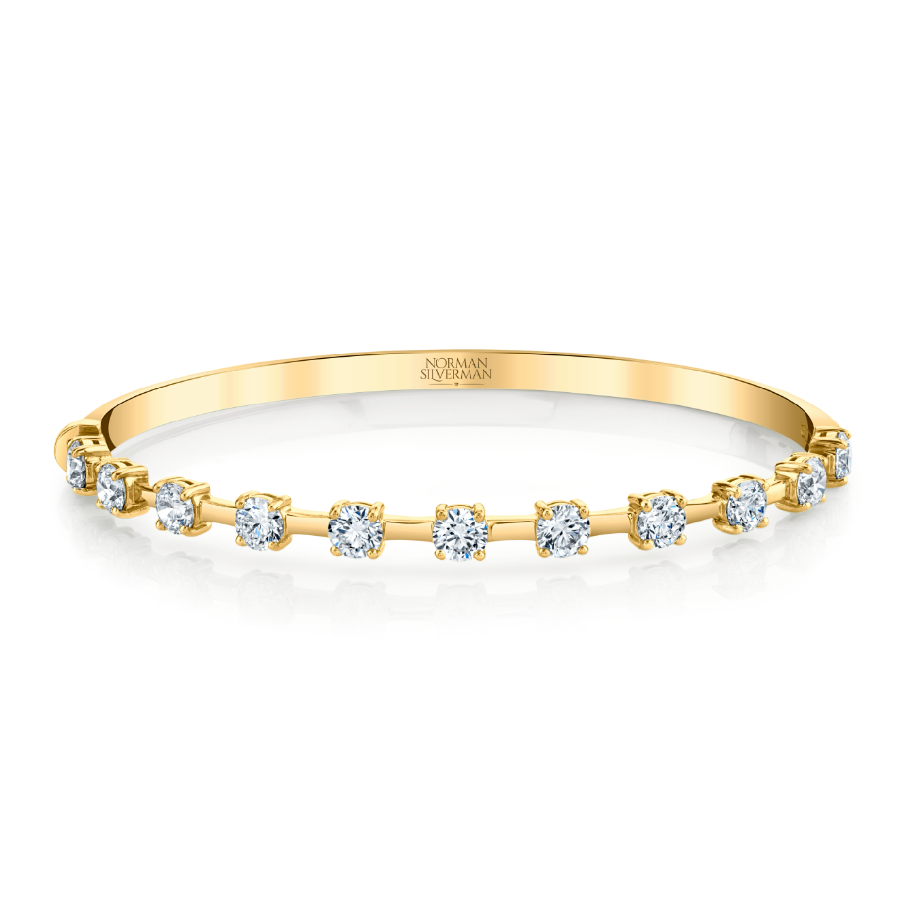 Round Brilliant Straight Line Bracelet