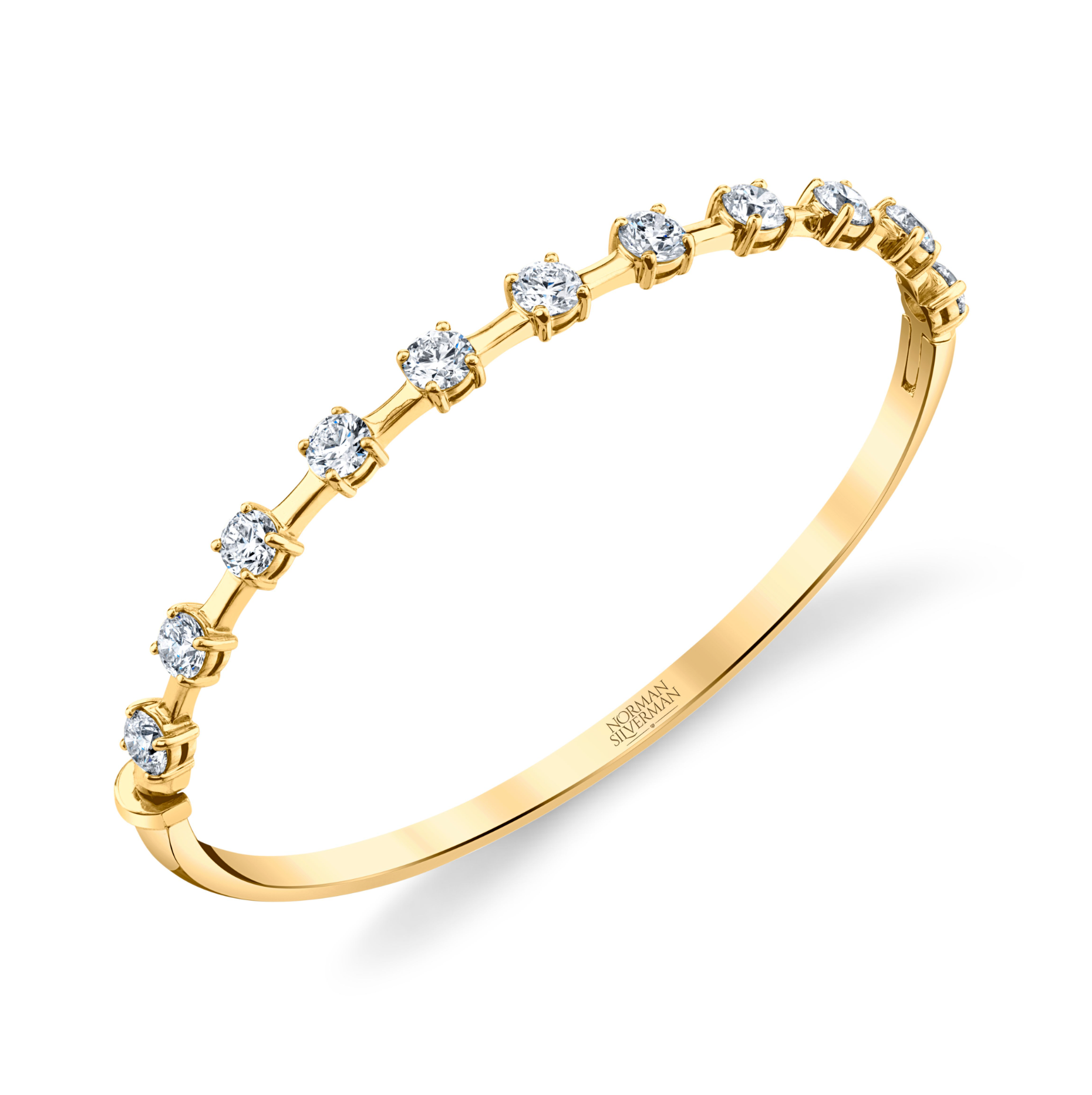 Round Brilliant Straight Line Bracelet
