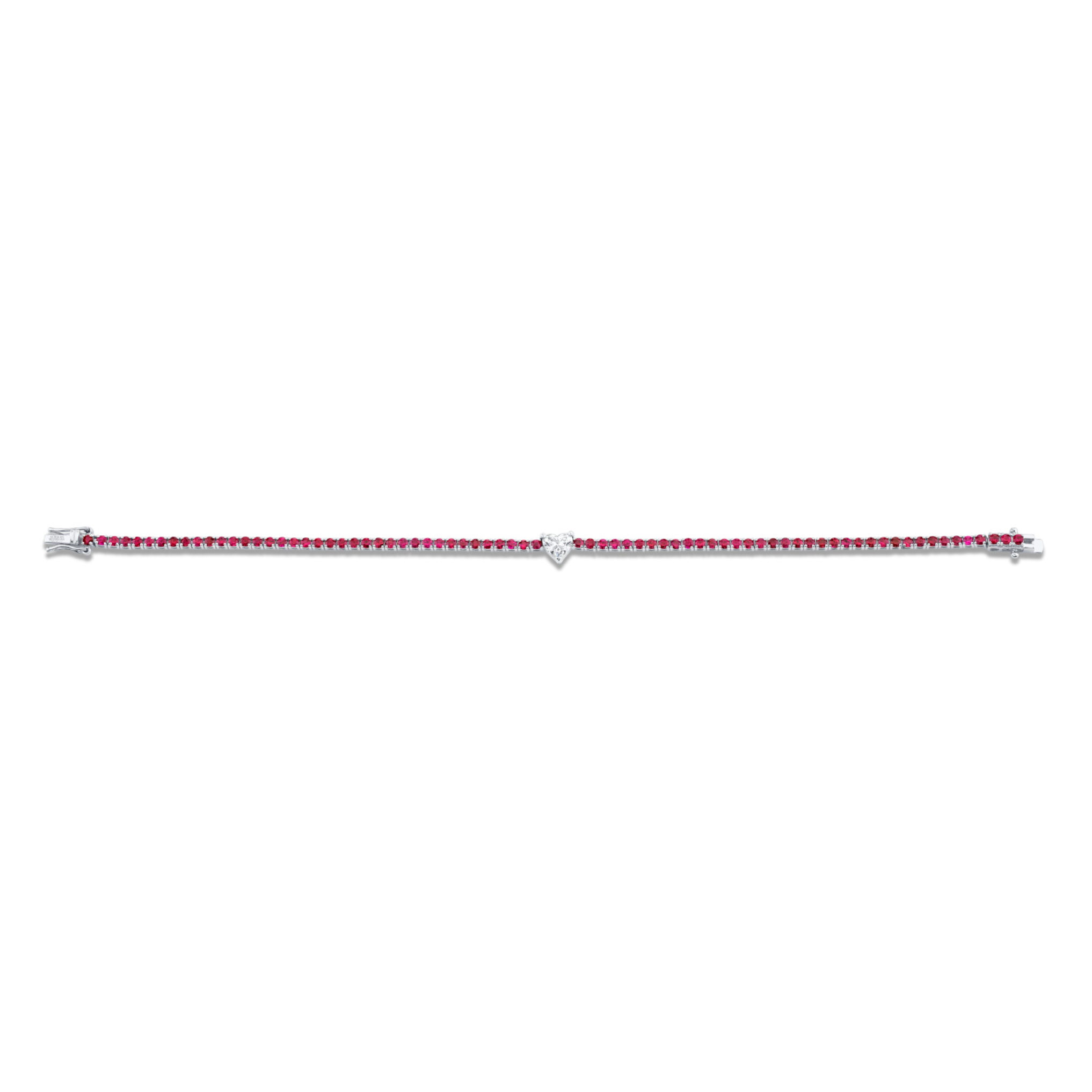 3.27 Carat 14k Rose Gold Straight Line Bracelet