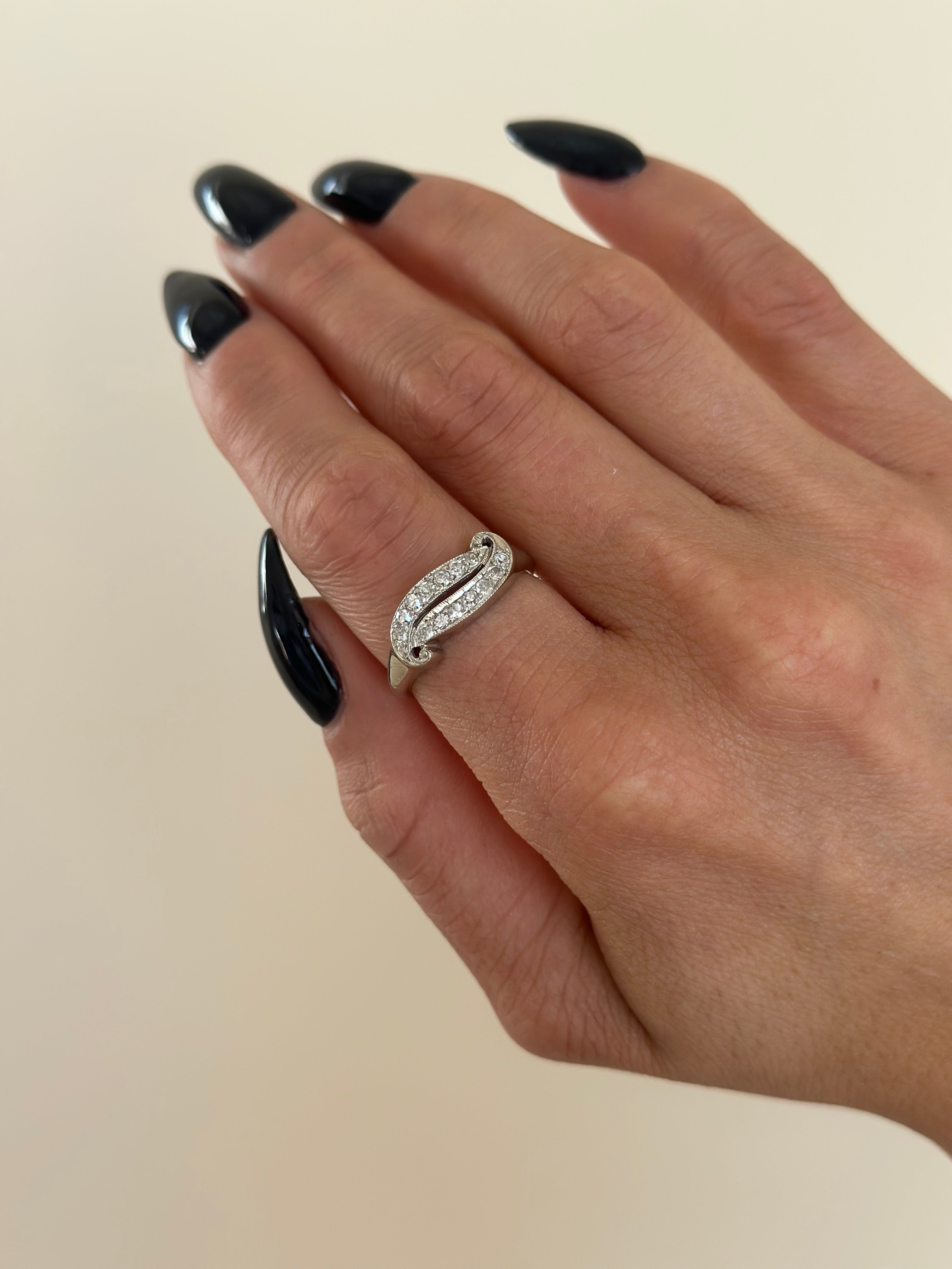 14KT White Gold and Diamond Ring