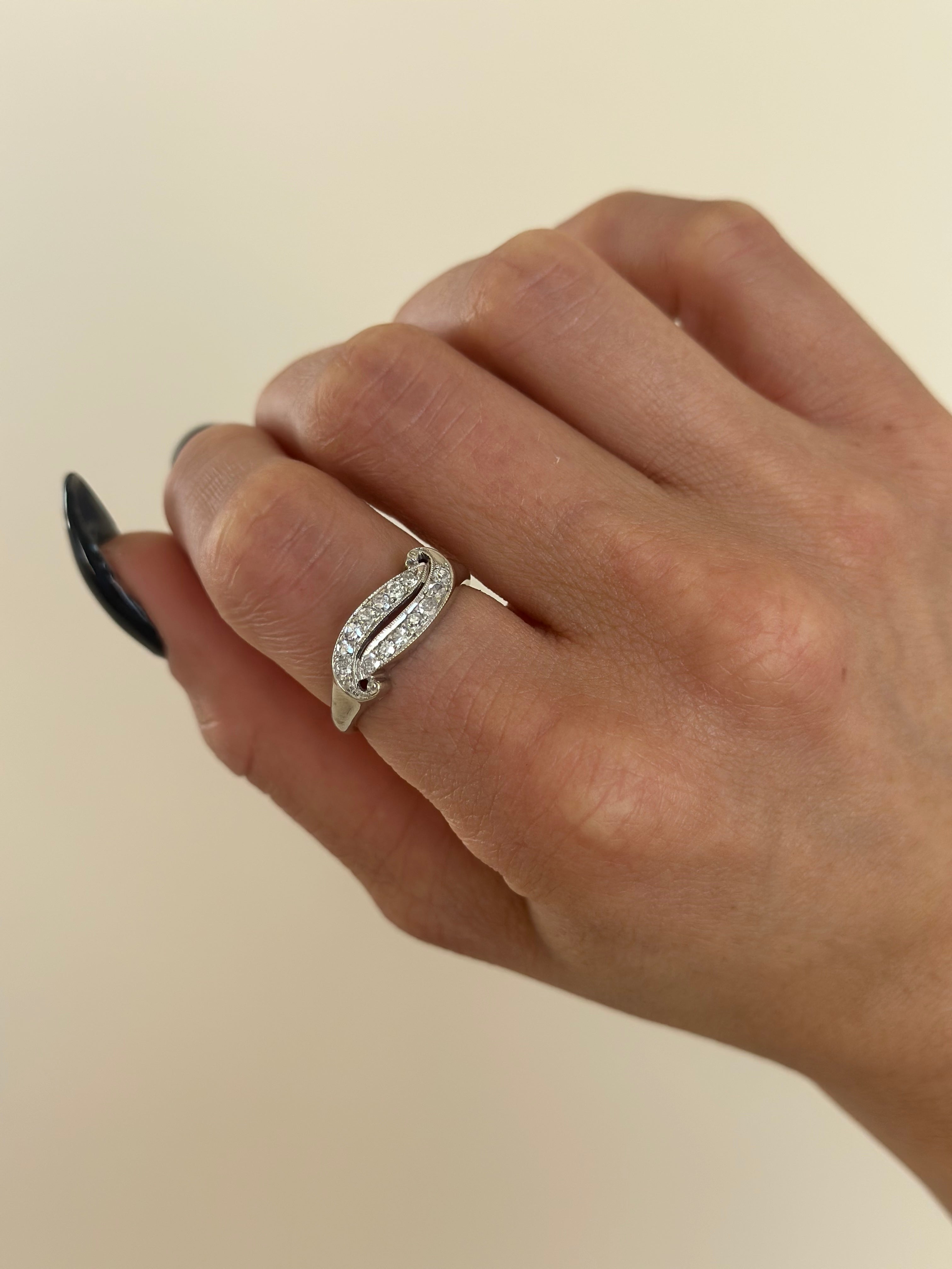 14KT White Gold and Diamond Ring