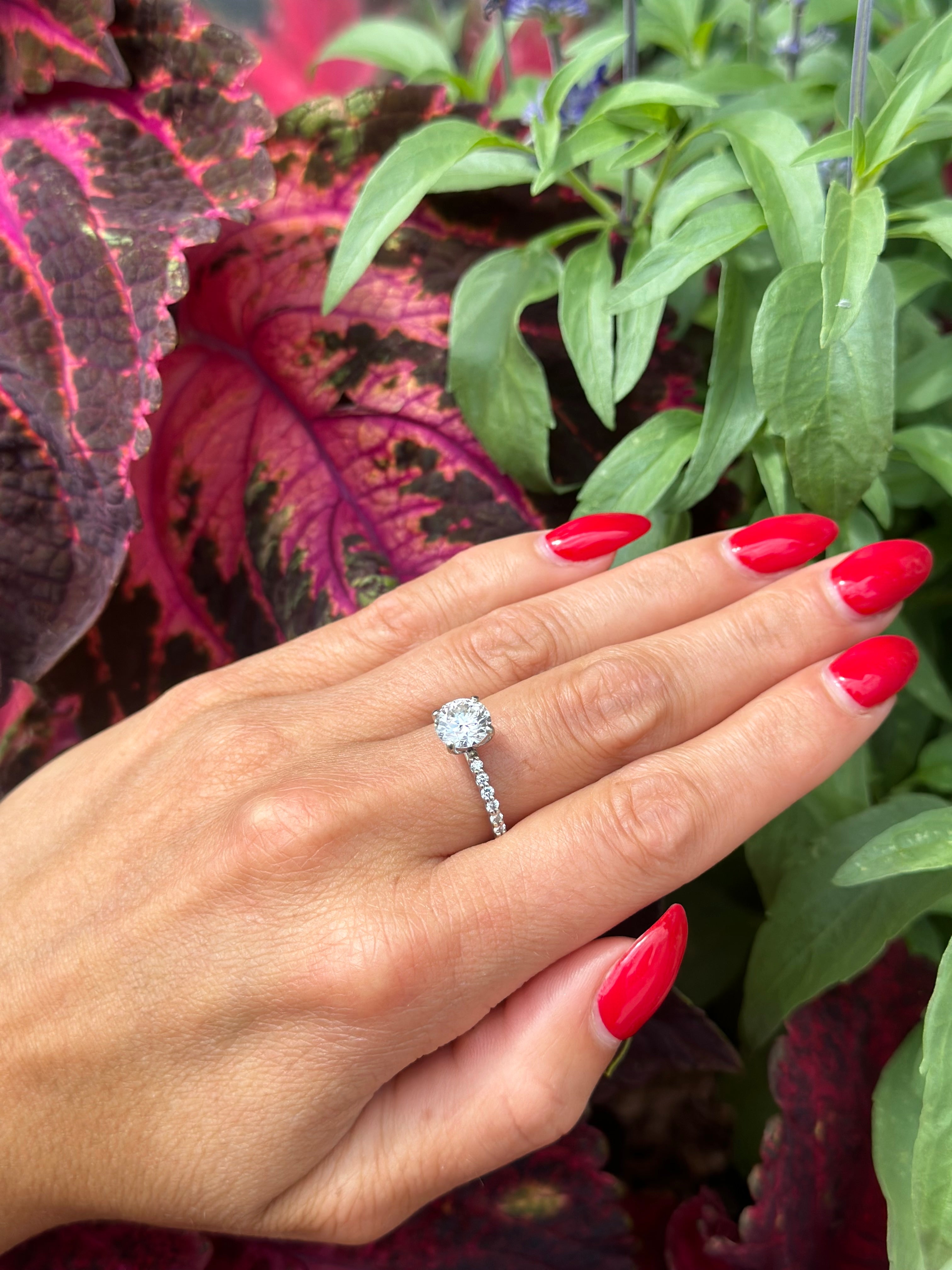 1.41ct Round Diamond Engagement Ring
