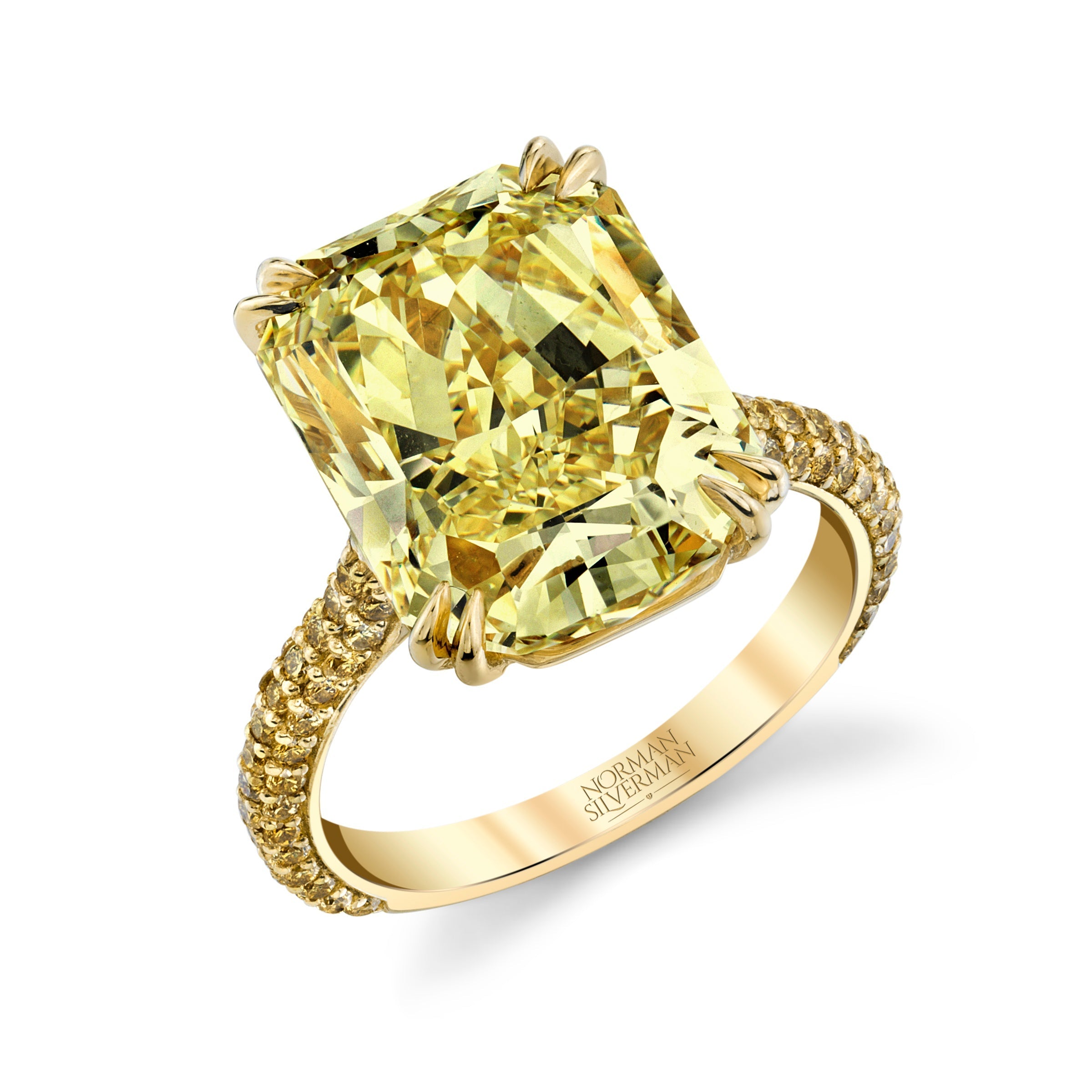Fancy Yellow Radiant Cut Diamond Ring