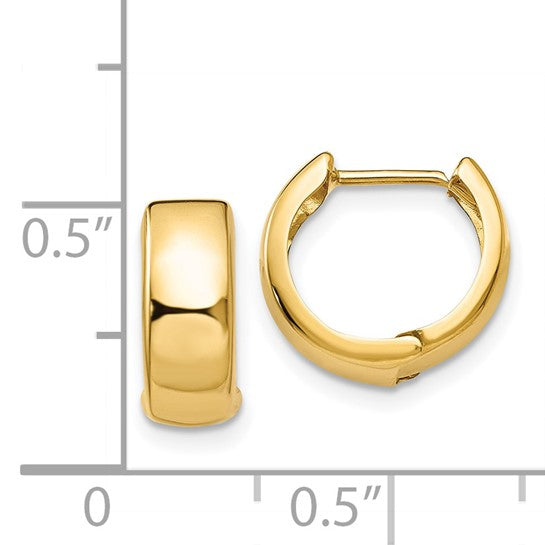 14KT Yellow Hinged Hoop Earrings