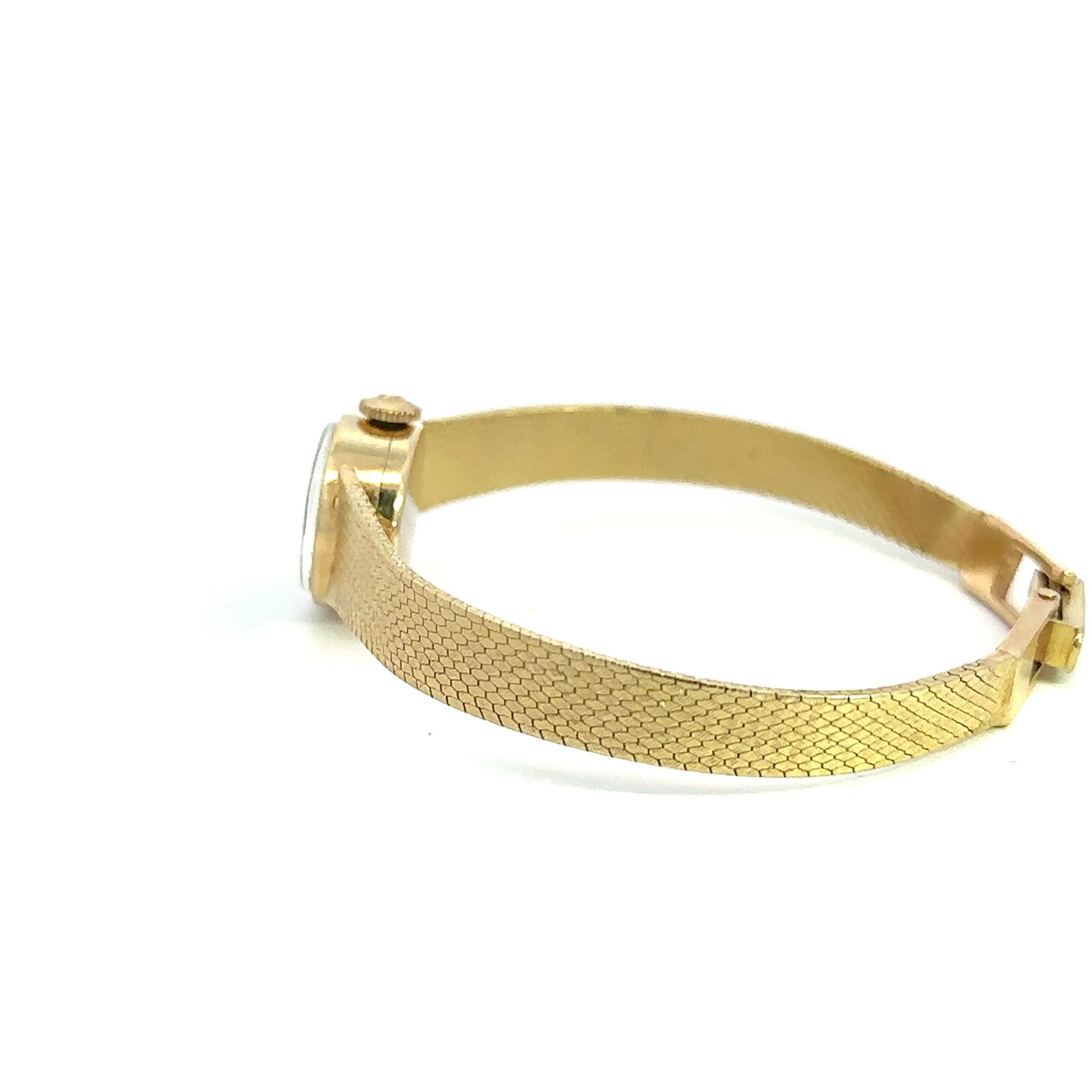 14KT Yellow Girard Perregaux Opal Face Watch